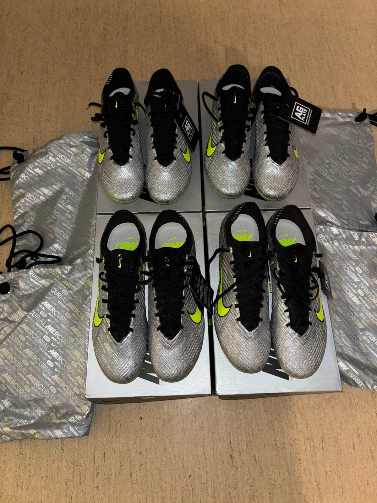 Nike Air Zoom Mercurial Vapor 15 Elite AG-PRO XXV - Silver/Neon/Black